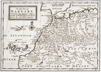Map of The West Part of Barbary, c.1720
